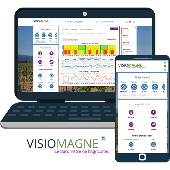 VisioMagne sur ordinateur et smartphone